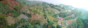 *Hillside Yunnan panorama Cunningham150x50cm