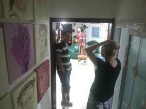 Talking to Wang QF before studio shoot