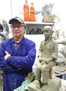 Pan Yiqun  clay model for Comfort women project in Korea