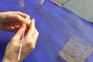 1. Crocheting chain stitch for key hole copy