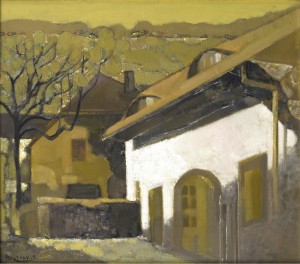 Huang Azhong 07-庭院 70×80cm copyweb size