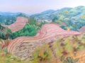 Pink-hills-Yunnan-云南粉红色的山丘150-x-50cm-copy