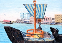 Abra Number 1 Dubai Cunningham oil on board 90 x 70 cm