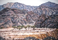 Fujairah wadi large UAE Cunningham oil on canvas 100 x 150cm
