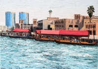 Shore Watch. Dubai Cunningham oil on canvas 80 x55 cm